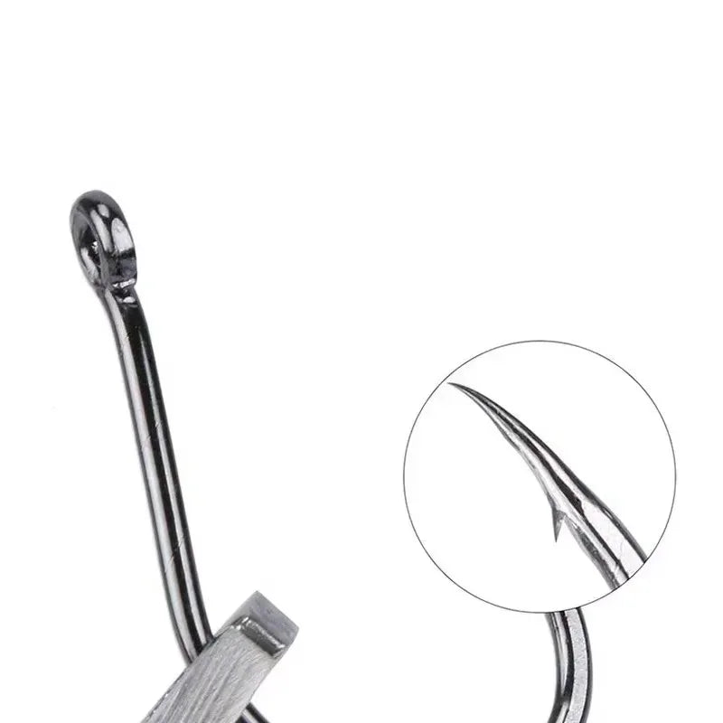 AquaForge Fishing Hooks Size 3 To 12 100 Pack - Ultra Sharp