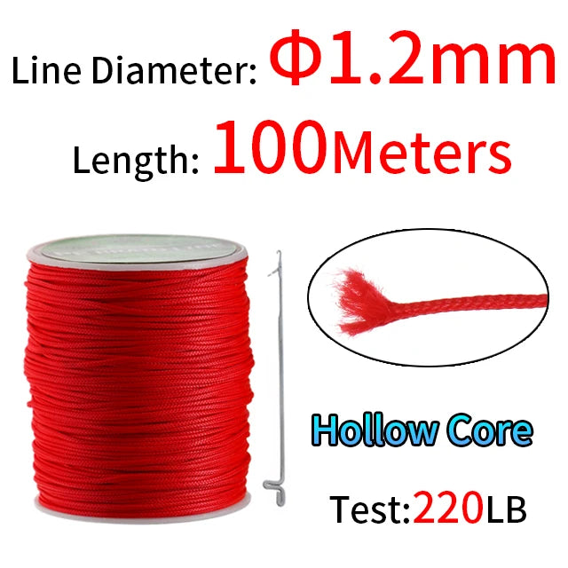 PE Braided Assist Line for Fishing Jigging Trolling Diving Spear Fishing Rope