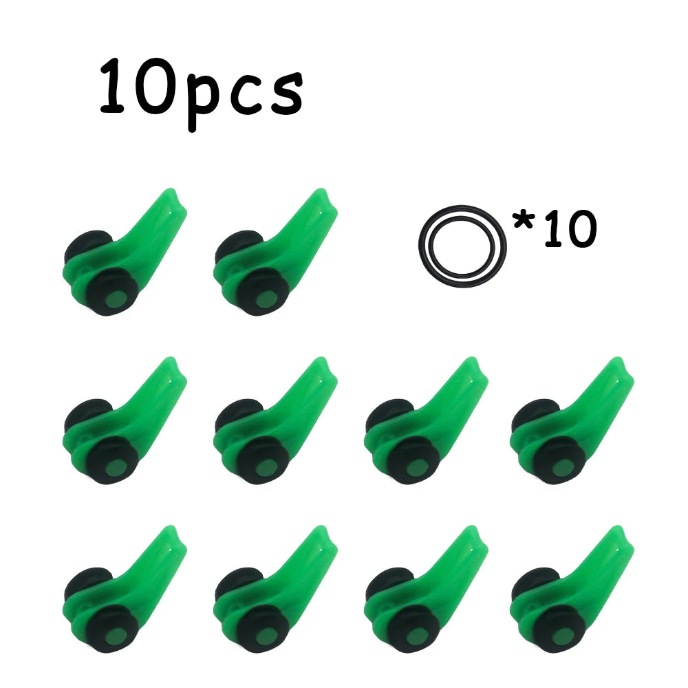 10PCS Bait Holder Plastic Fishing Hook Keeper Lure Safety Holder With 2 Rubber Rings For Fishing Rod Pole Fishing Tackle