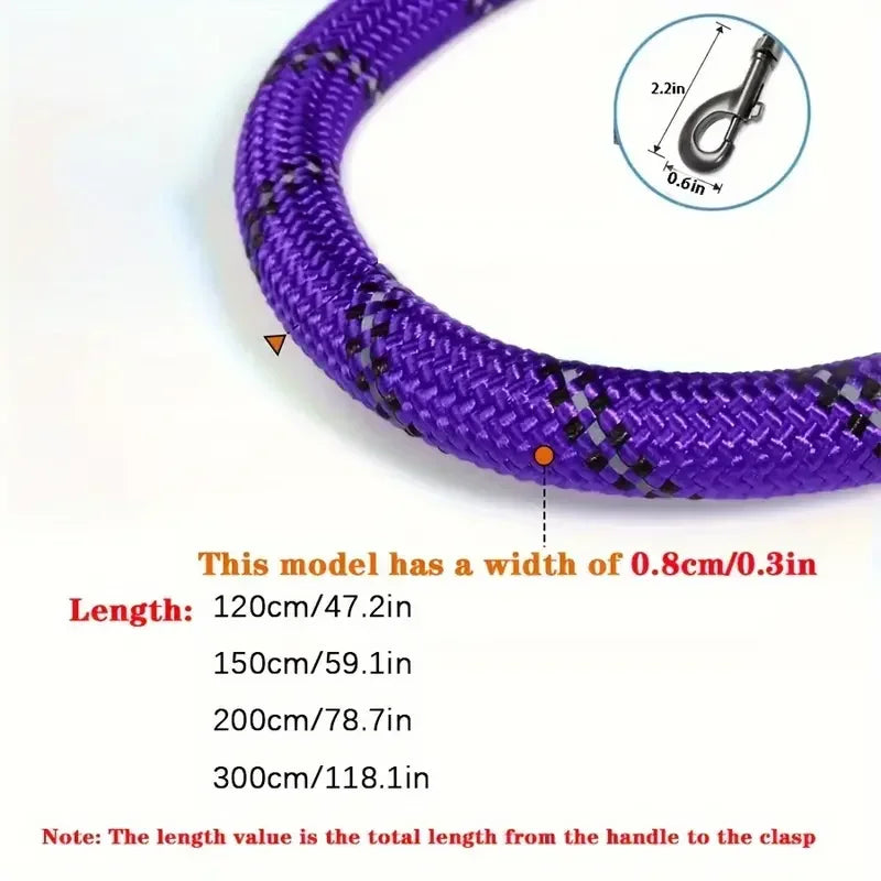 Reflective Dog Leash Padded Handle - Dual Traction for Strong Dogs Safety Control