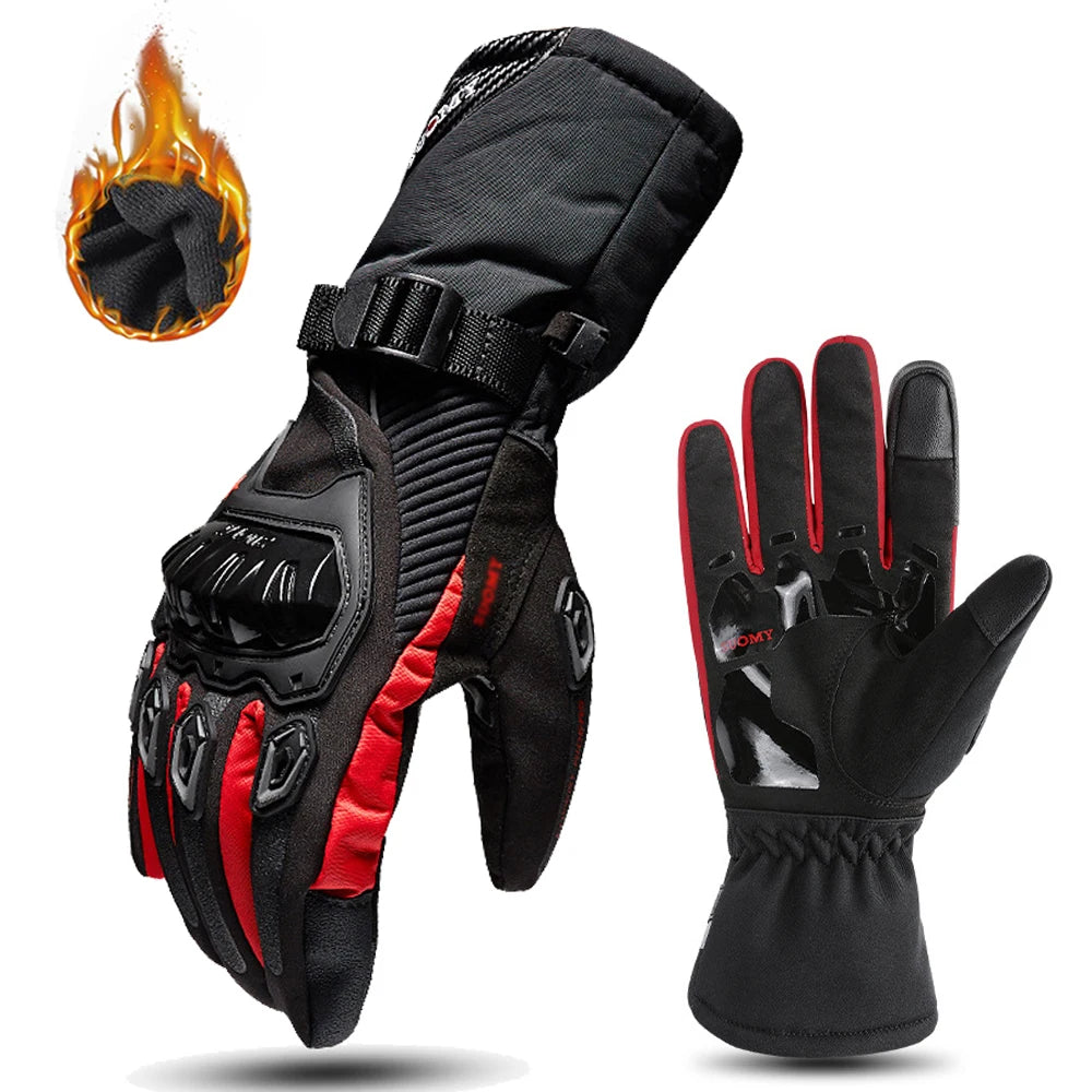 Motorcycle Gloves Windproof Waterproof Moto Men’s Riding Gloves Touch Screen Finger Tips