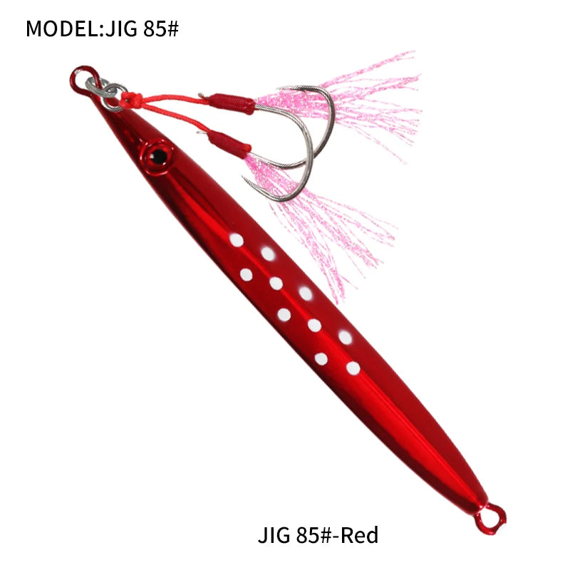 OBSESSION J85 100g 130g 150g 170g 200g Speed Falling Fast Sinking Vertical Jigs Luminous Hard Metal Casting Jig Lure Assist Hook