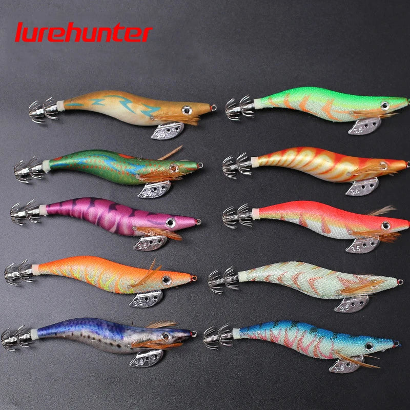 SeaGleam 3D Shrimp Jig Lure Set - Luminous Night Fishing