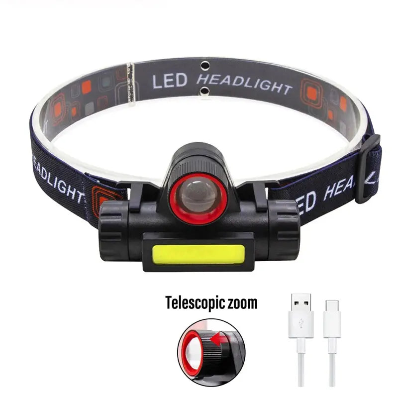 TrailBeam Rechargeable COB LED Headlamp - Magnetic 90°