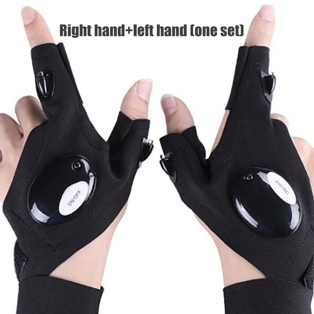 LumenFlex LED Bike Gloves - Lit Fingertips Night Riding