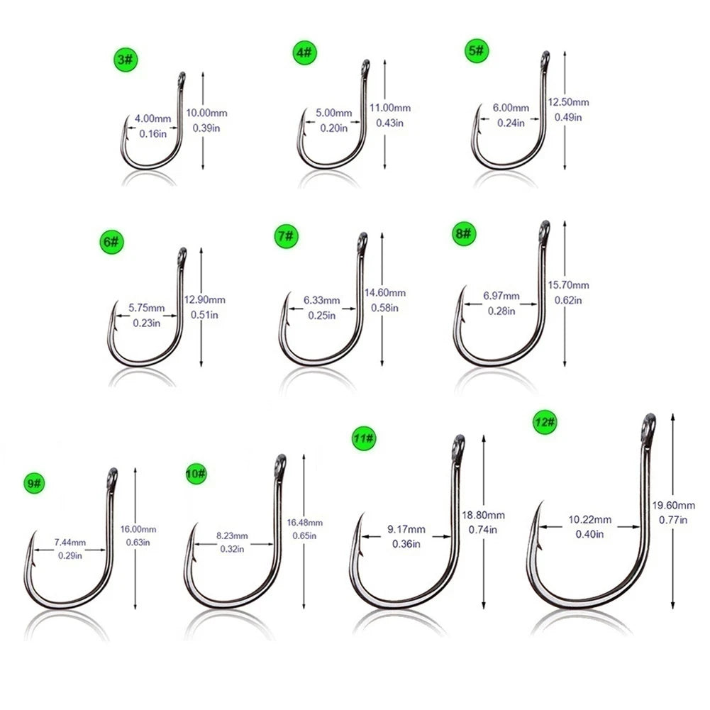 Apex Angler 100Pcs Hook Set - Sharp High Carbon Steel