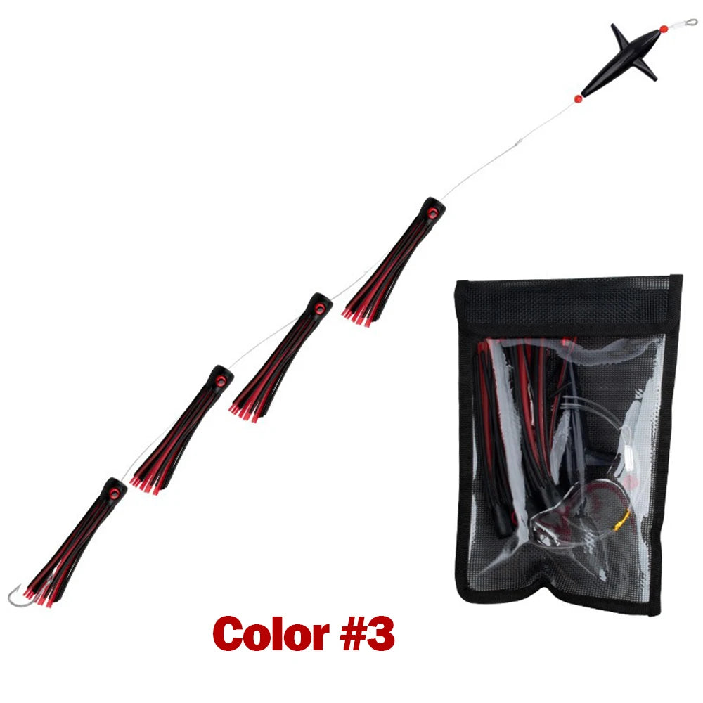 Big Game Fishing Teaser Rigged Feather Bird Trolling Lure Squid Tuna Daisy Chain Saltwater Bait Mahi Wahoo