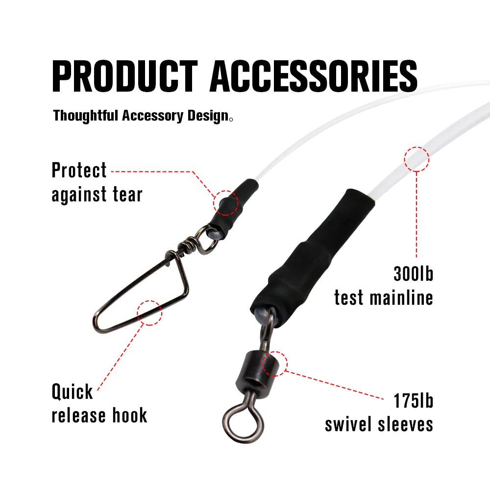 Big Game Fishing Hook Rig with 5 Hooks 1 Piece