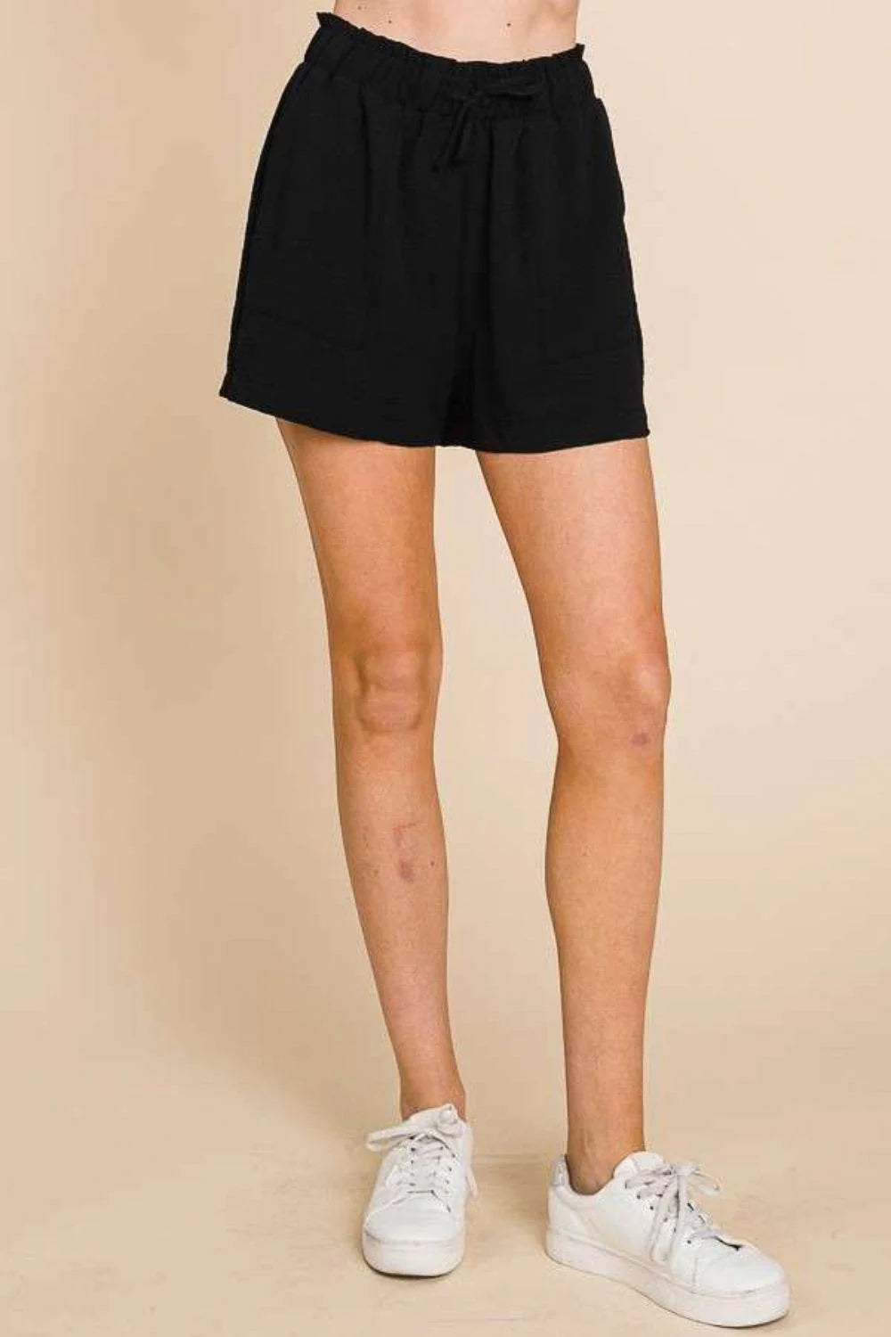 Culture Code High Waist Paper Bag Shorts