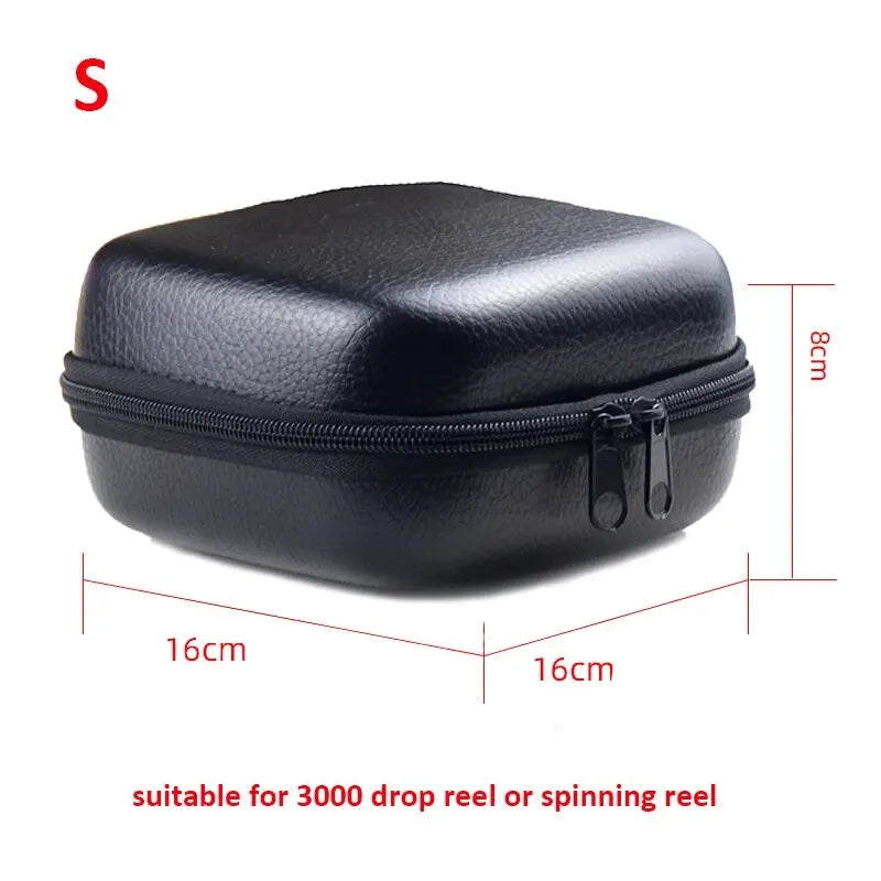 Fishing Bag Spinning Reel Case Cover Leather Fishing Reel Bag Shockproof Waterproof Fishing Tackle Storage Case