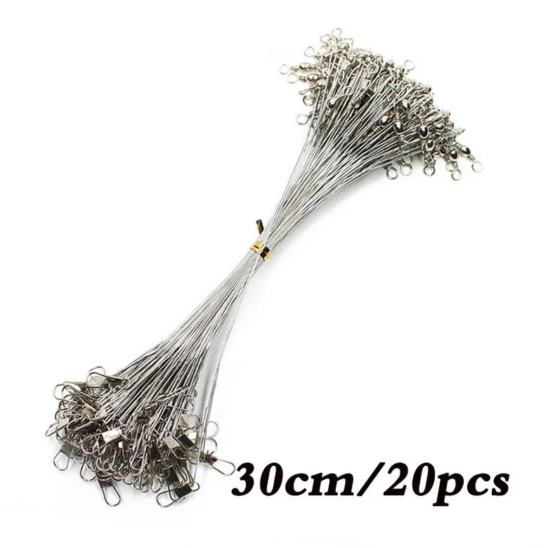 AquaGuard Anti Bite Steel Leader With Swivel - Durable Wire