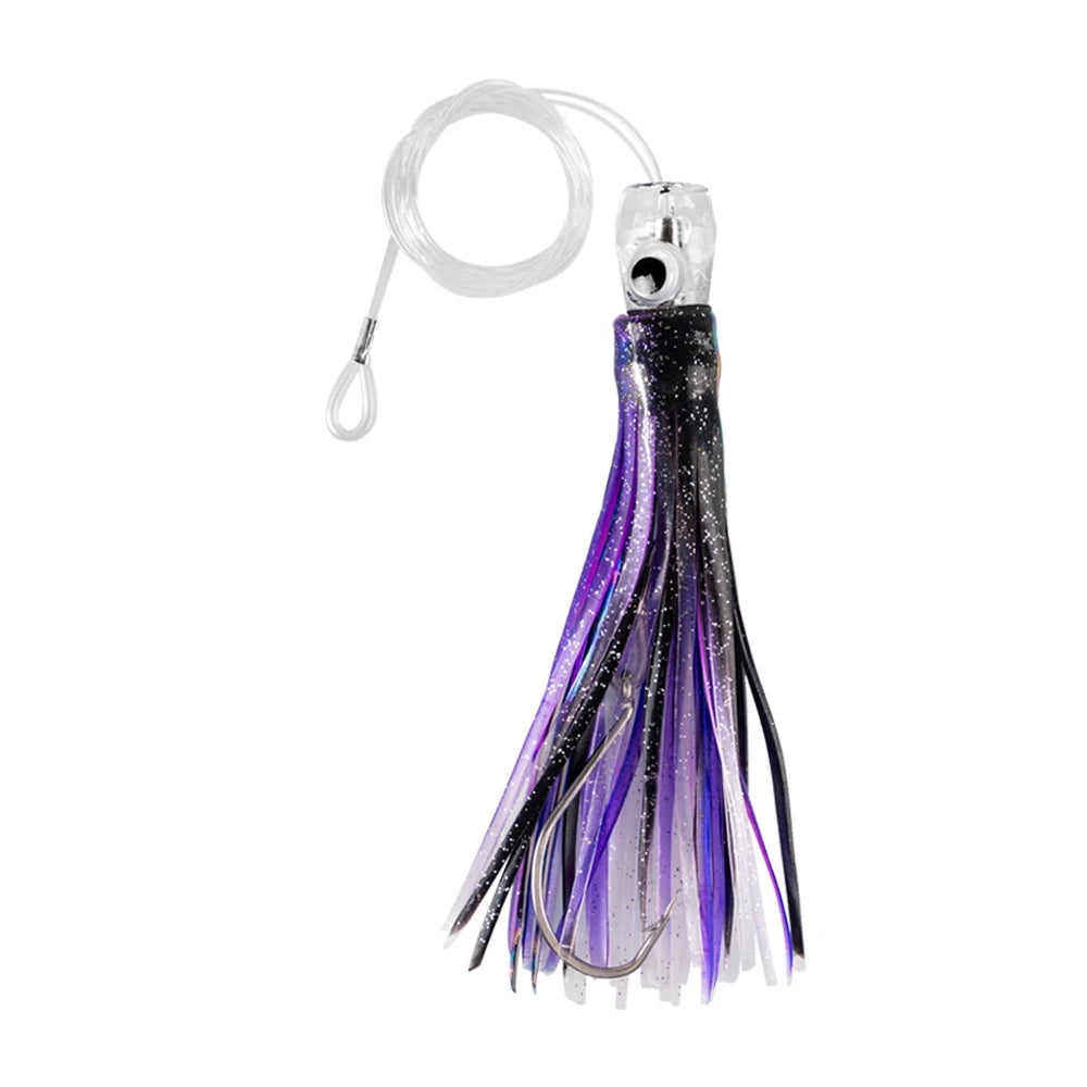 Resin Head Octopus Soft Skirt Trolling Lure Big Game Deep Sea Fishing for Marlin Tuna 1PC 17cm/25cm