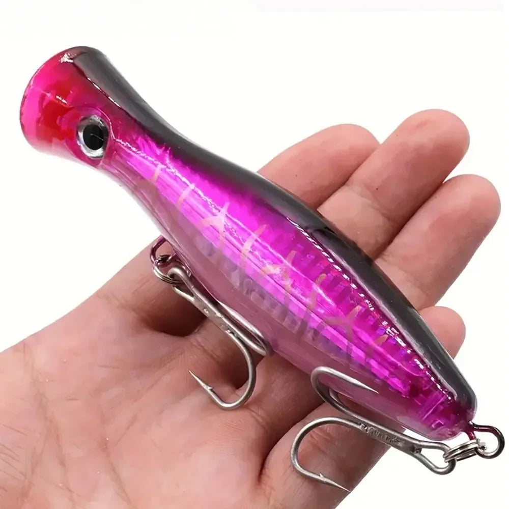 1Pcs Big Game Popper Fishing Lures 12.5cm 41g Saltwater Sea Fishing Lure Wobblers Lure Artificial Plastic bait Isca Pesca Tackle
