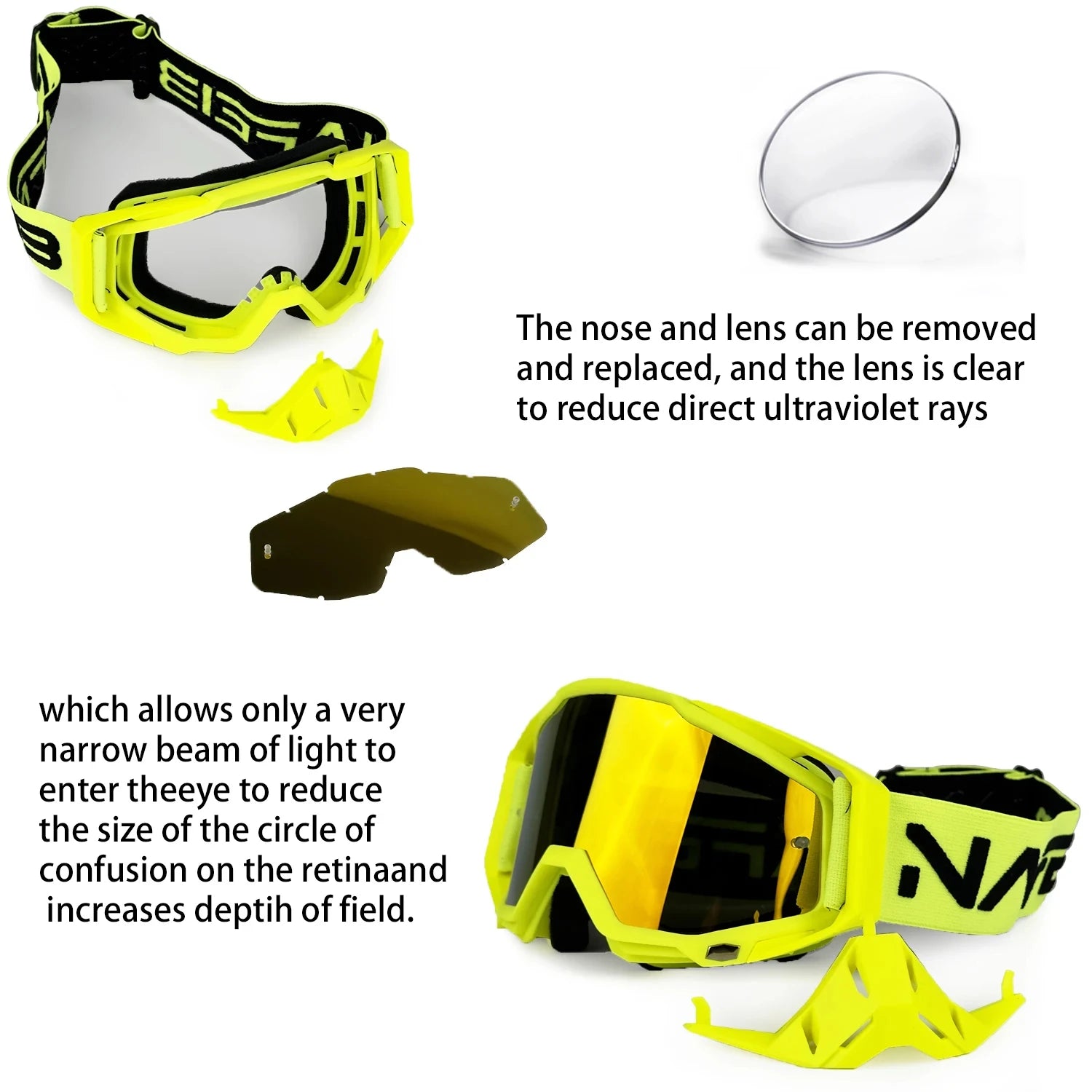 NAFEIB Motocross Glasses - Windproof Protection For Riders