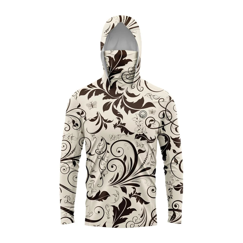 GCBIG Mens Fishing Long Sleeve Hooded UV Shirt - Quick Dry