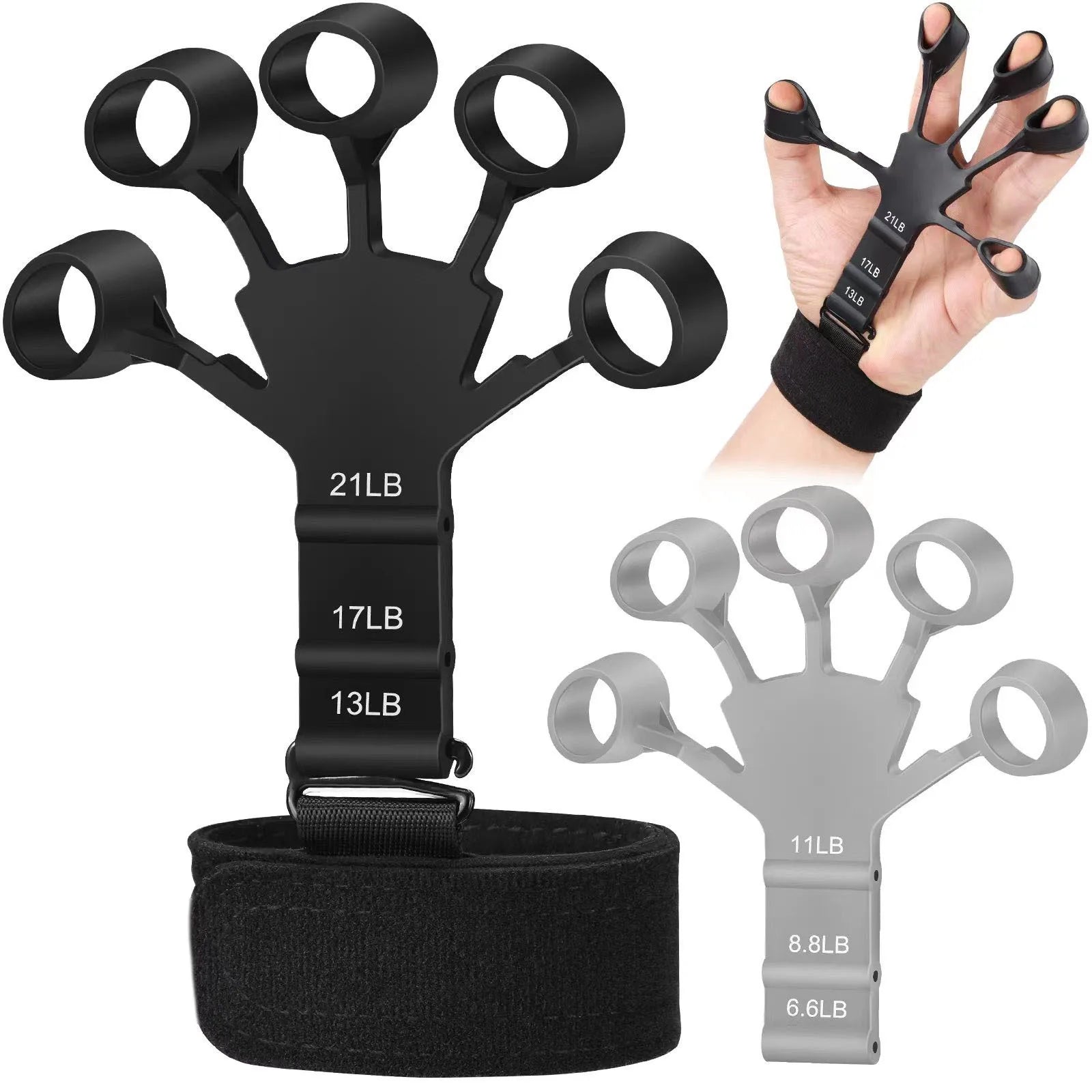 GripNova Finger Exerciser - Six Levels For Stronger Hands