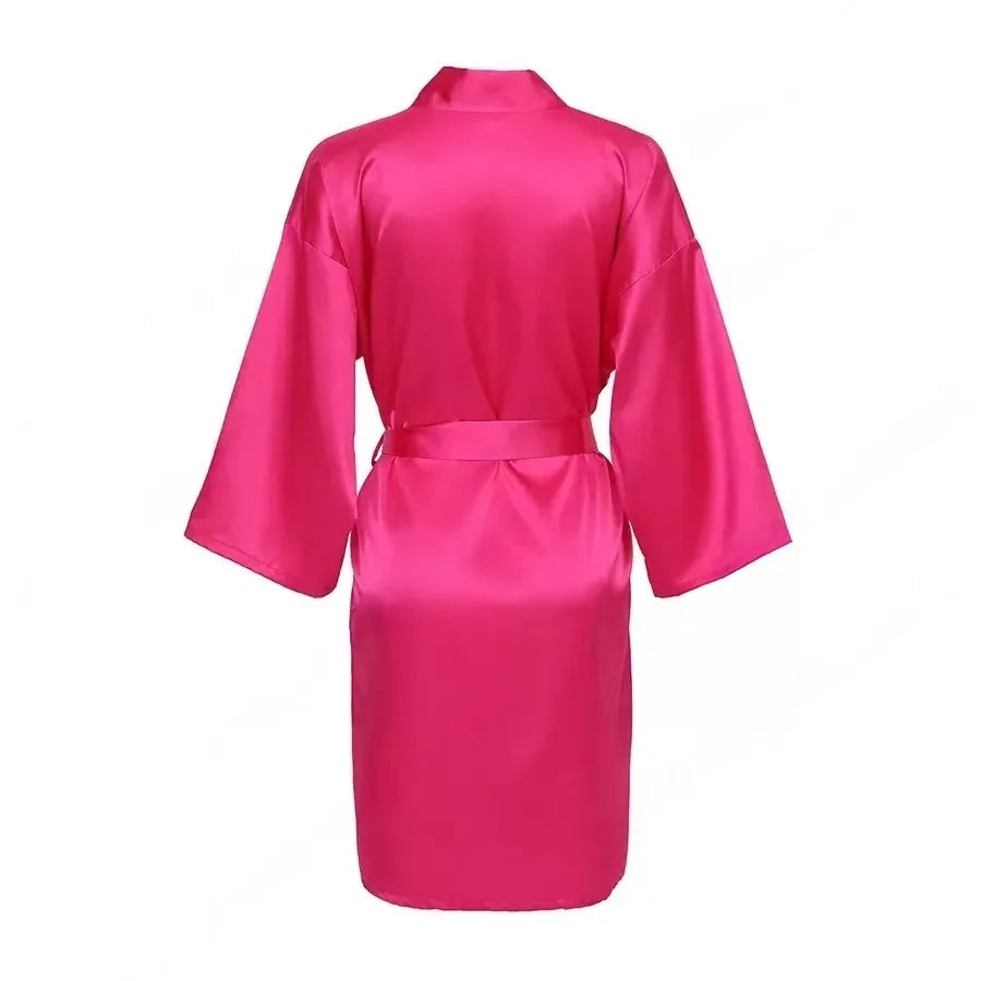 Bridal Satin Custom Bridesmaid Kimono - Personalized Robes