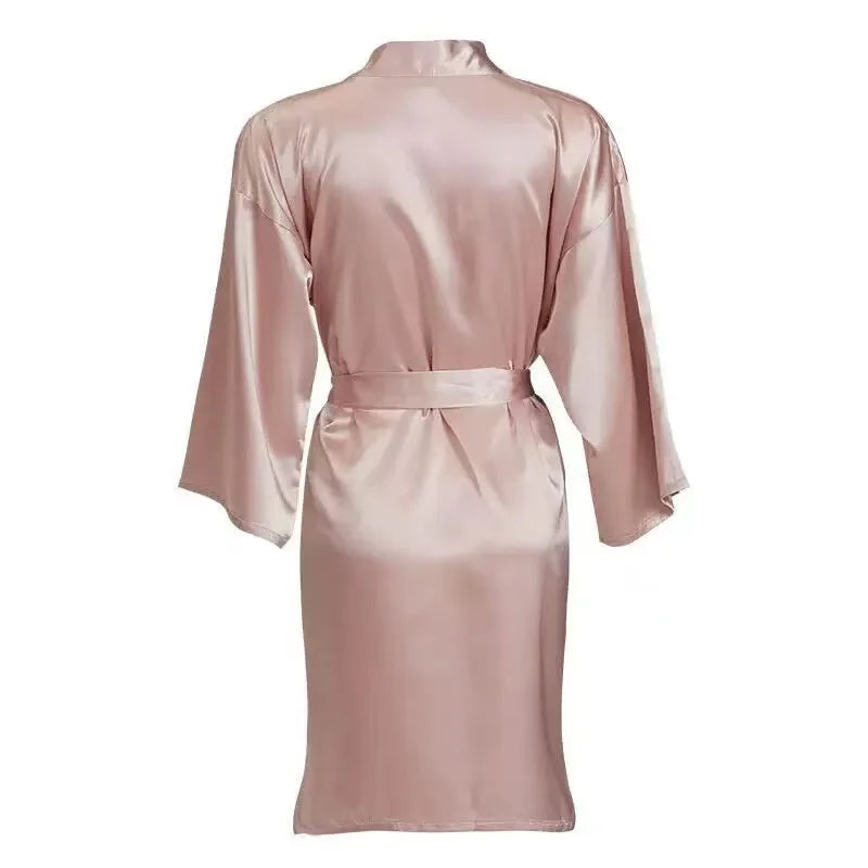 Bridal Satin Custom Bridesmaid Kimono - Personalized Robes