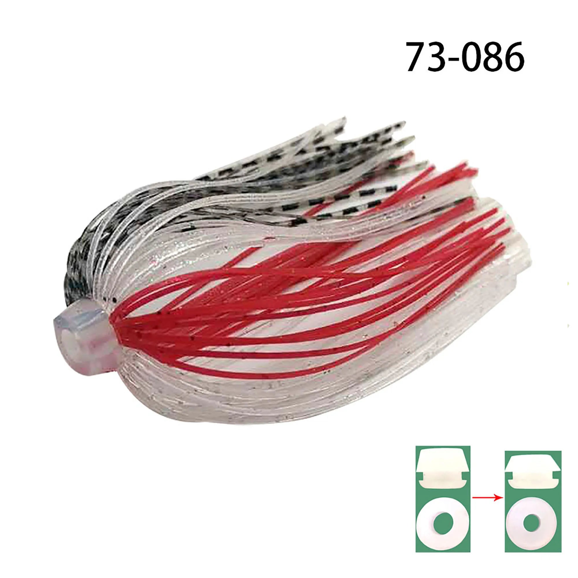 5 pcs/lot 88 Strands 64mm Silicone Skirts Elastic hole Umbrella skirts Fishing Accessories Buzzbaits Spinner Buzz Bait