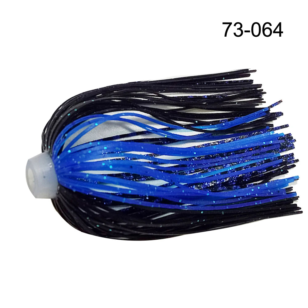 5 pcs/lot 88 Strands 64mm Silicone Skirts Elastic hole Umbrella skirts Fishing Accessories Buzzbaits Spinner Buzz Bait