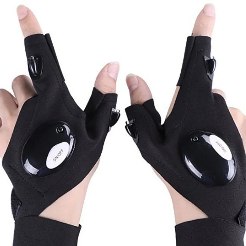 LumenFlex LED Bike Gloves - Lit Fingertips Night Riding