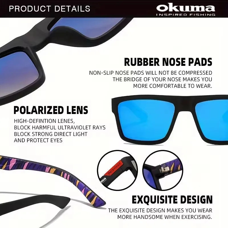 Okuma fashion vintage polarized fashion glasses retro driving fishing luxury fashion glasses, anti-glare eyewear eyepiecesUV400