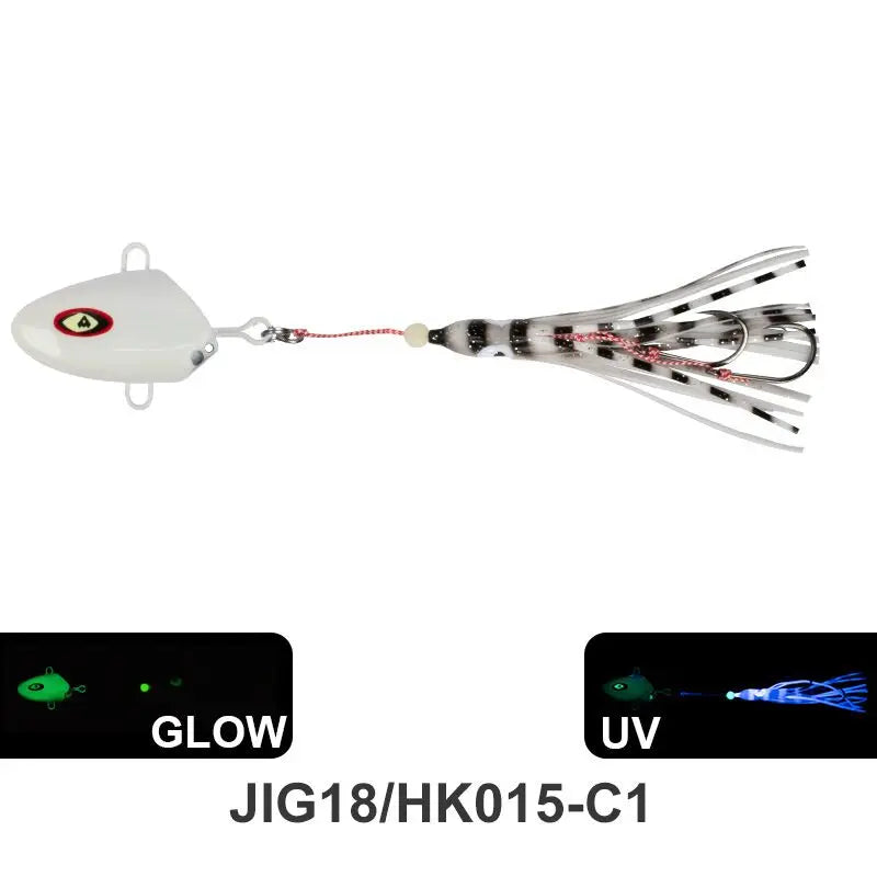 Kabura Bullet Metal Jig Heads Sinking Squid Skirt Lures Assist Hooks 100g - 300g