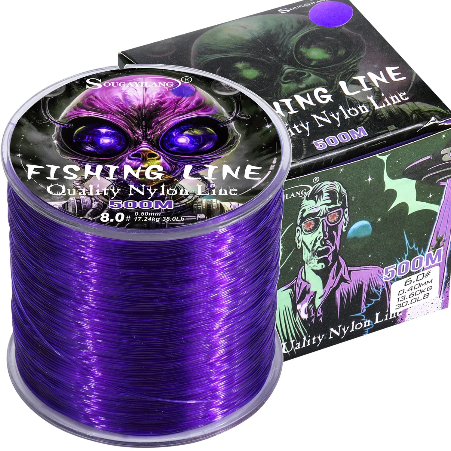Sougayilang Nylon Fishing Line 500m - Max Drag 7-38Lb