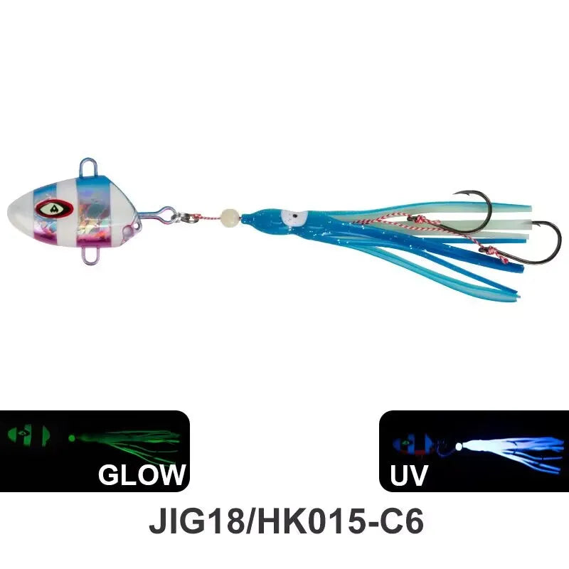 Kabura Bullet Metal Jig Heads Sinking Squid Skirt Lures Assist Hooks 100g - 300g