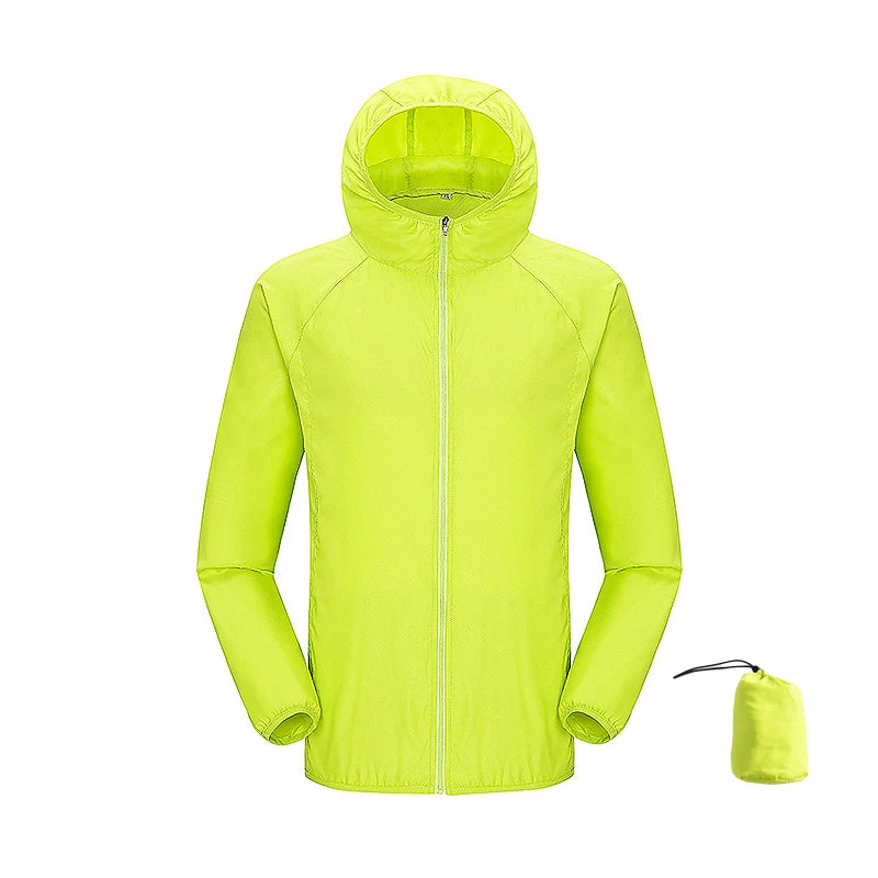 JNLN Waterproof Hiking Jacket - Packable Quick Dry Windproof UV