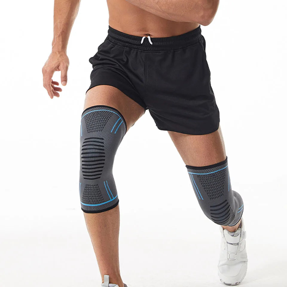 GTUBIKE 1PCS Compression Knee Support Sleeve Elastic Knee Pads Brace Springs Gym Sports Protector Basketball Volleyball Run