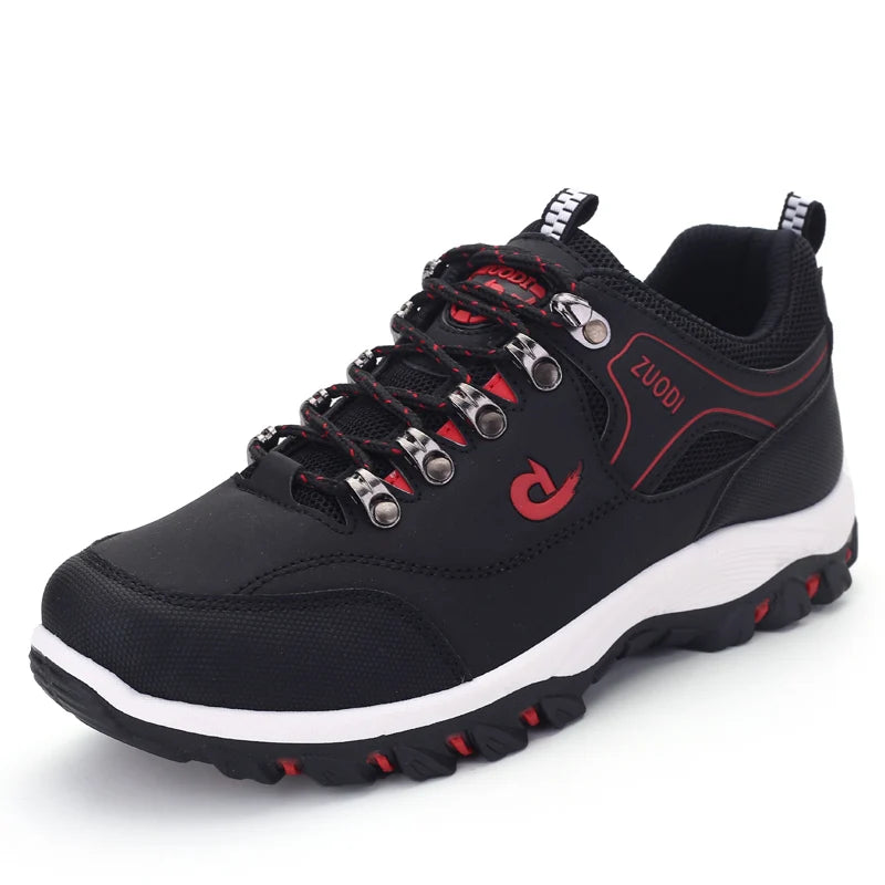 Men's Leather Waterproof Hiking Shoes. Wear-resistant Trekking Hunting Tactical