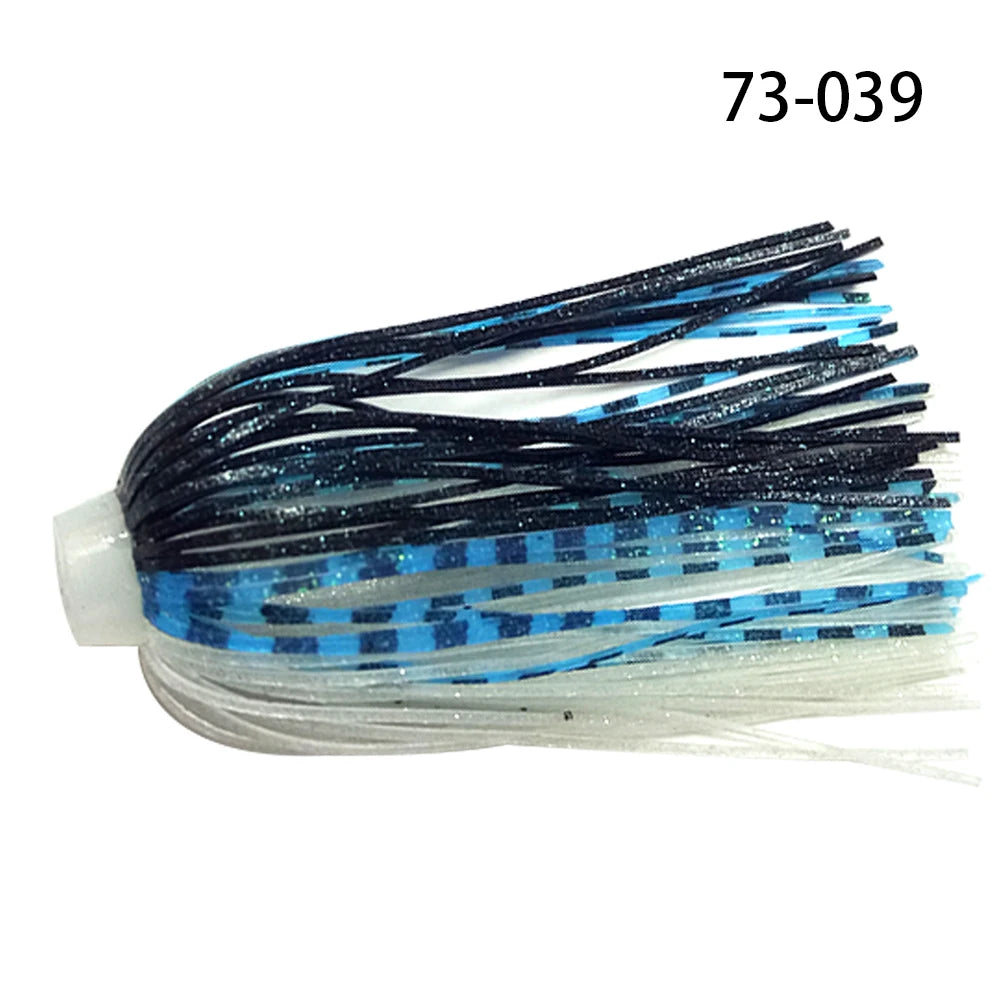 5 pcs/lot 88 Strands 64mm Silicone Skirts Elastic hole Umbrella skirts Fishing Accessories Buzzbaits Spinner Buzz Bait