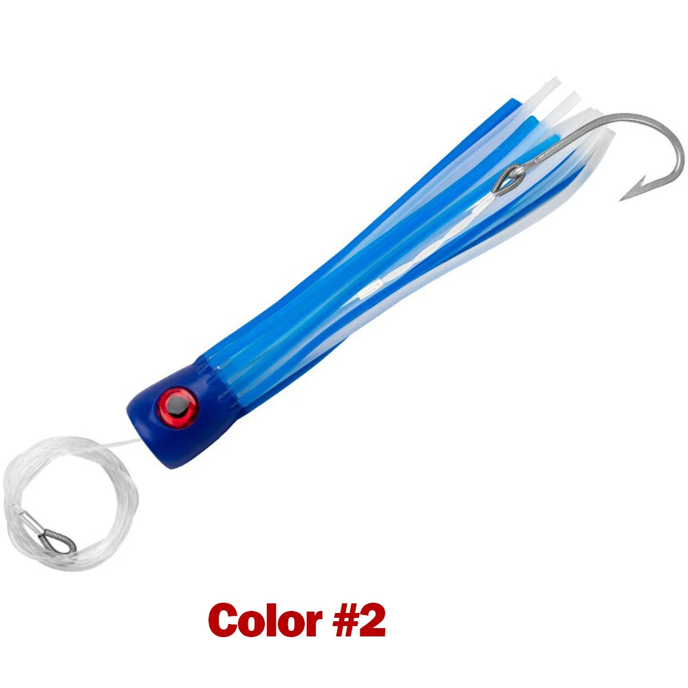 Big Game Fishing Teaser Rigged Feather Bird Trolling Lure Squid Tuna Daisy Chain Saltwater Bait Mahi Wahoo