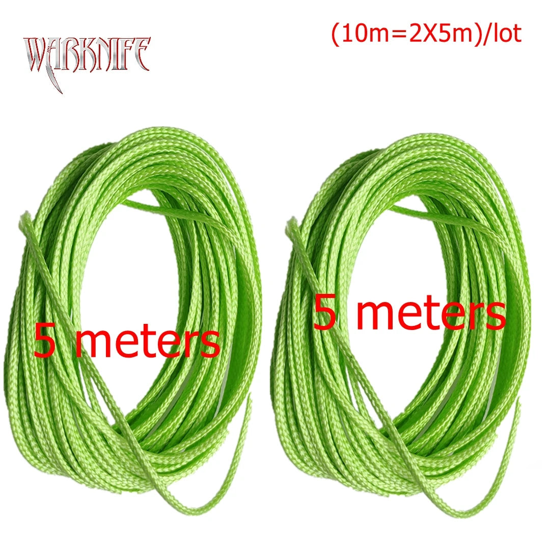 Warknife 16 Strands 10m/lot PE Braid Fishing Line Super Strong Hollow Core Rope for Jig Assist Hook Rigging Diving Spear Fishing