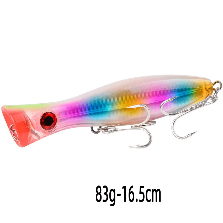 1Pcs Big Game Popper Fishing Lures 12.5cm 41g Saltwater Sea Fishing Lure Wobblers Lure Artificial Plastic bait Isca Pesca Tackle