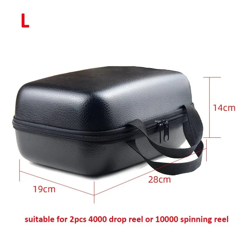 Fishing Bag Spinning Reel Case Cover Leather Fishing Reel Bag Shockproof Waterproof Fishing Tackle Storage Case