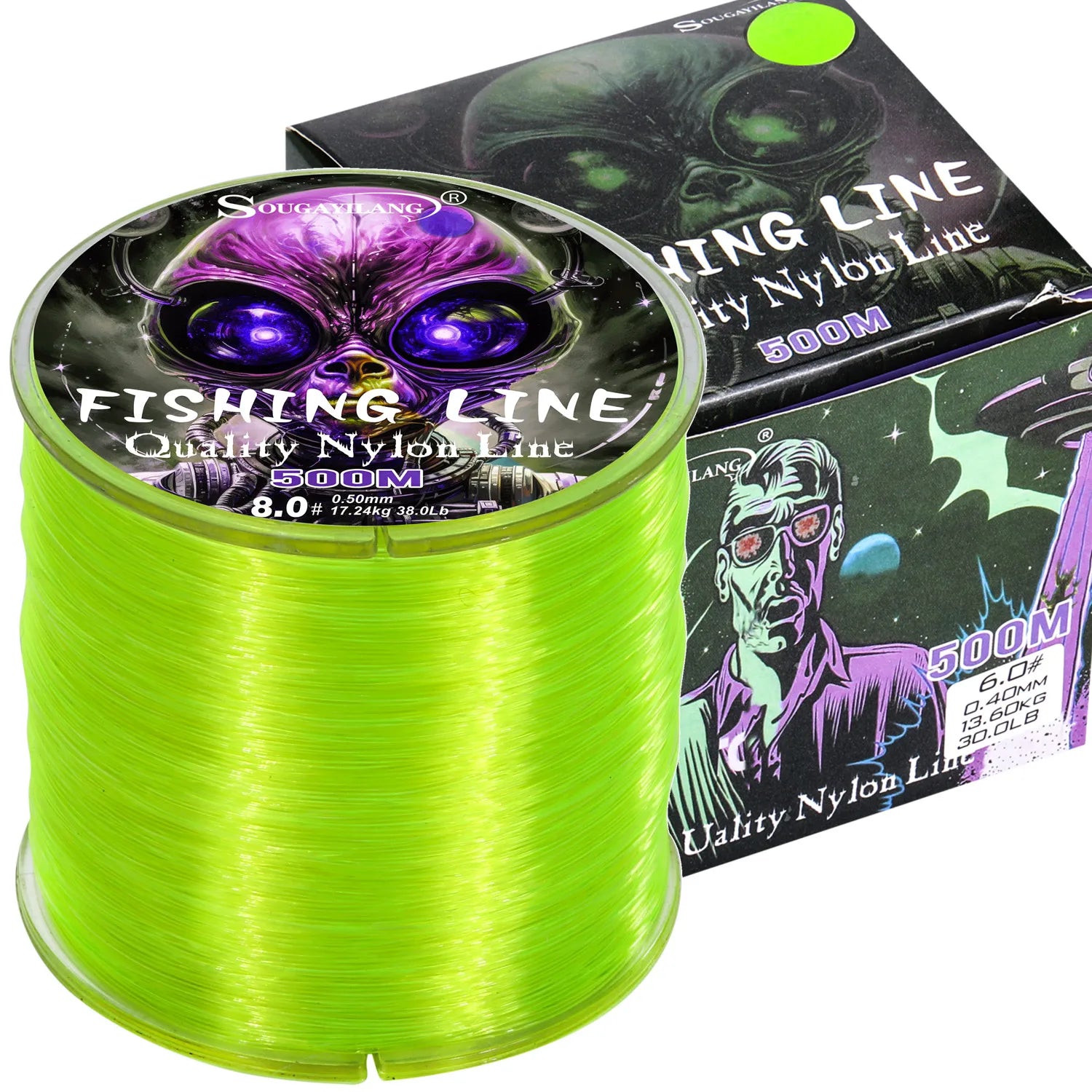 Sougayilang Nylon Fishing Line 500m - Max Drag 7-38Lb
