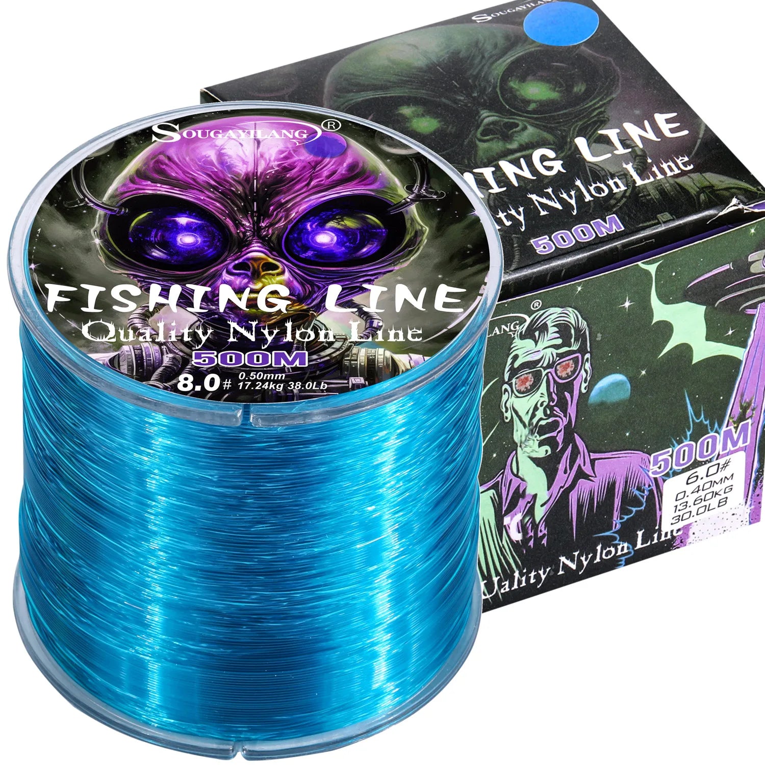 Sougayilang Nylon Fishing Line 500m - Max Drag 7-38Lb