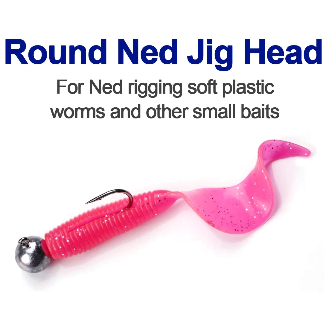 FishTrip Ned Jig Heads - Weedless Round Jig For Freshwater