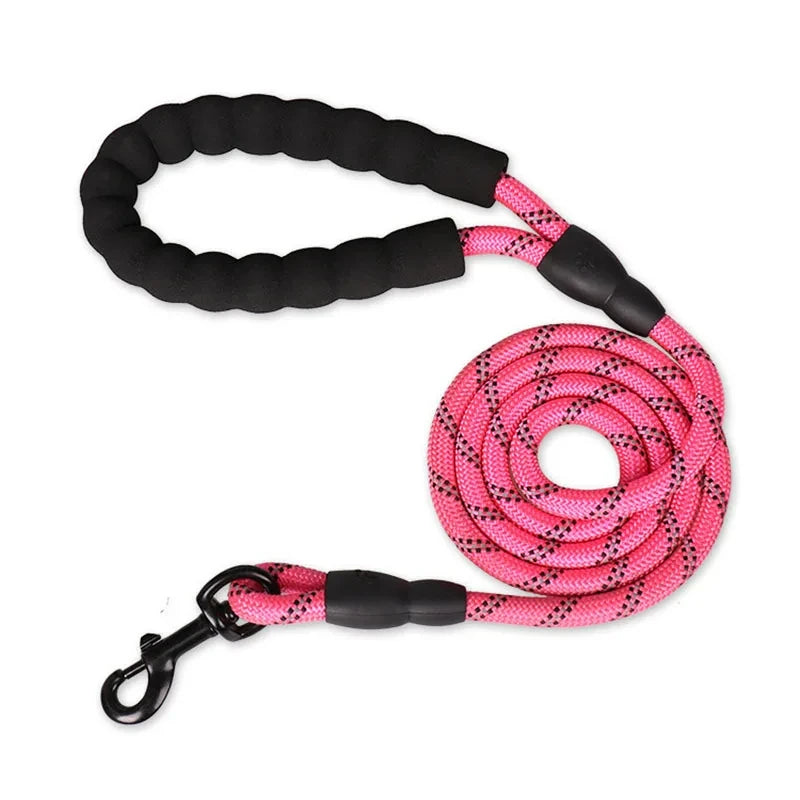 Reflective Dog Leash Padded Handle - Dual Traction for Strong Dogs Safety Control