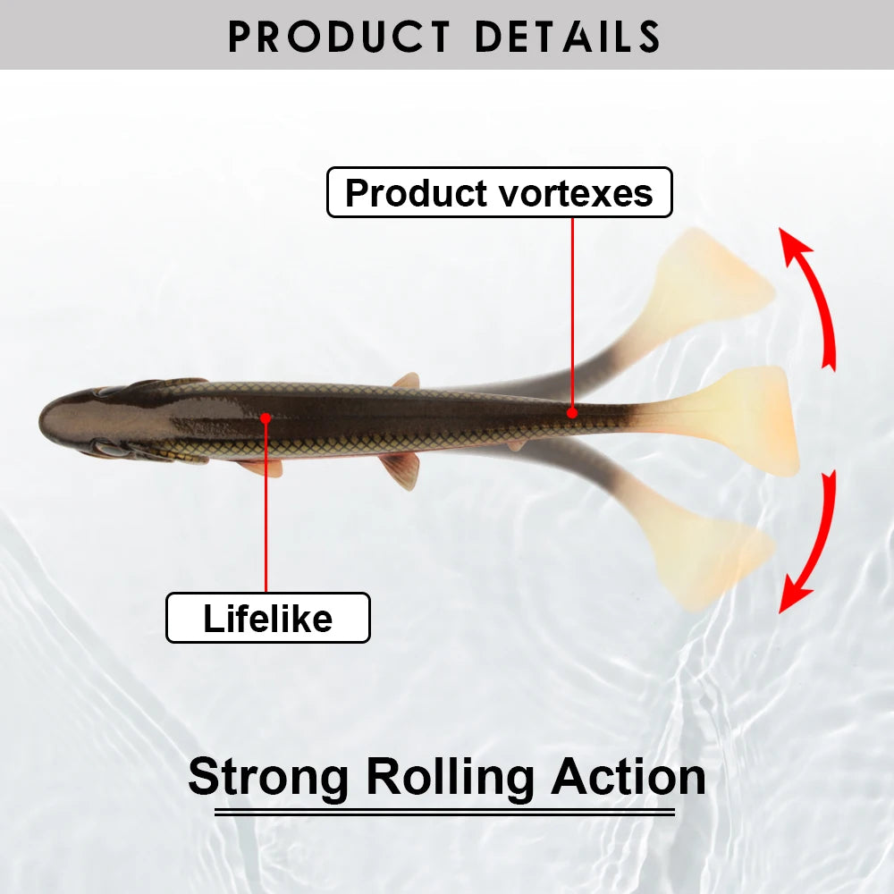 Spinpoler 14cm/18cm Shad Pike Lure Swimbait Square Tail For Pike Perch Catfish Zander Soft Artificial Bait Big Game Fishing Gear