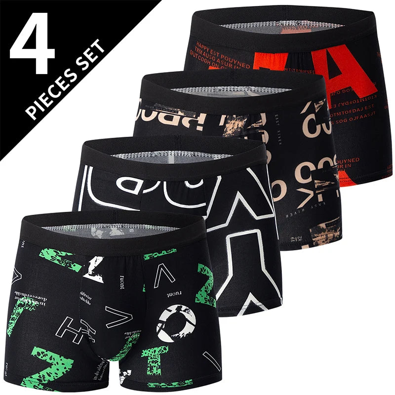 AeroFlex 4P Print Mix Beach Shorts - Breathable Plus Size