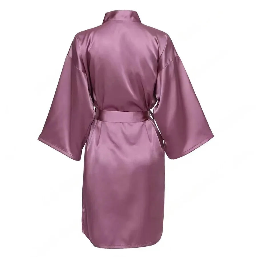 Bridal Satin Custom Bridesmaid Kimono - Personalized Robes