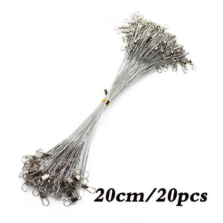 AquaGuard Anti Bite Steel Leader With Swivel - Durable Wire
