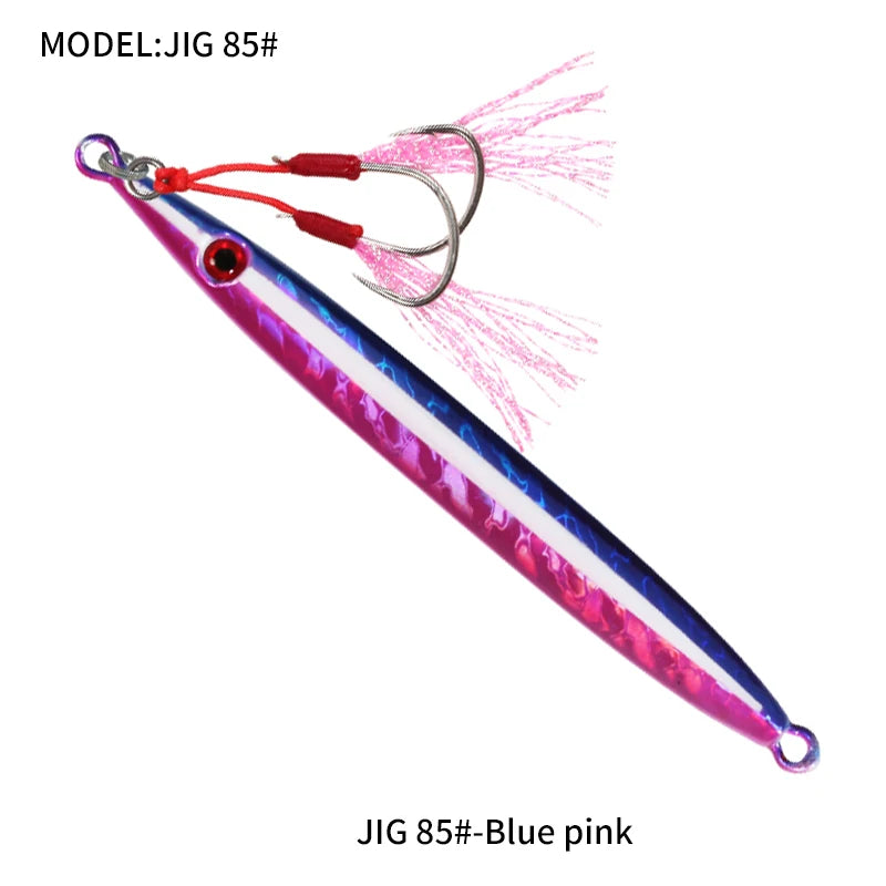 OBSESSION J85 100g 130g 150g 170g 200g Speed Falling Fast Sinking Vertical Jigs Luminous Hard Metal Casting Jig Lure Assist Hook