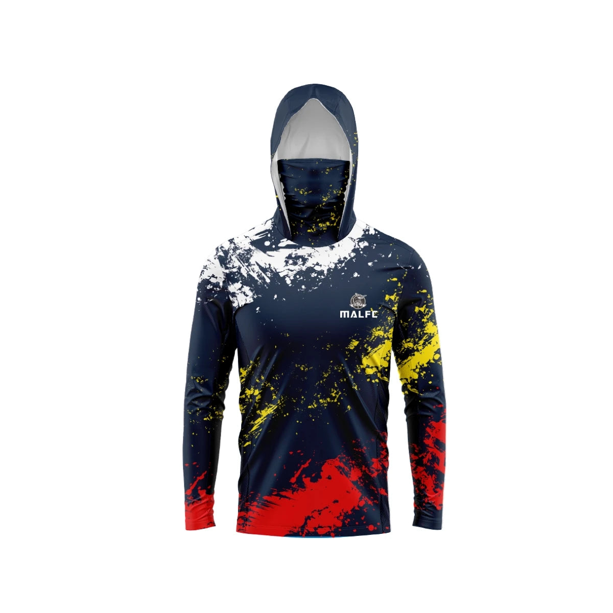 MALFC Men Hooded Fishing Shirt Long Sleeve - UPF50 QuickDry