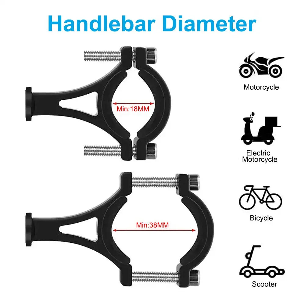 ArcRide Aluminum Bike Phone Holder - Anti Slip Secure Clip