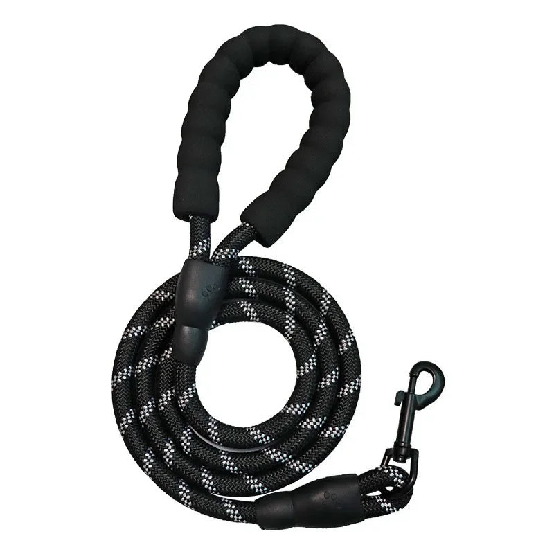 Reflective Dog Leash Comfortable Padded Handle Double Heavy Duty Traction Rope For Strong Dogs 1pc