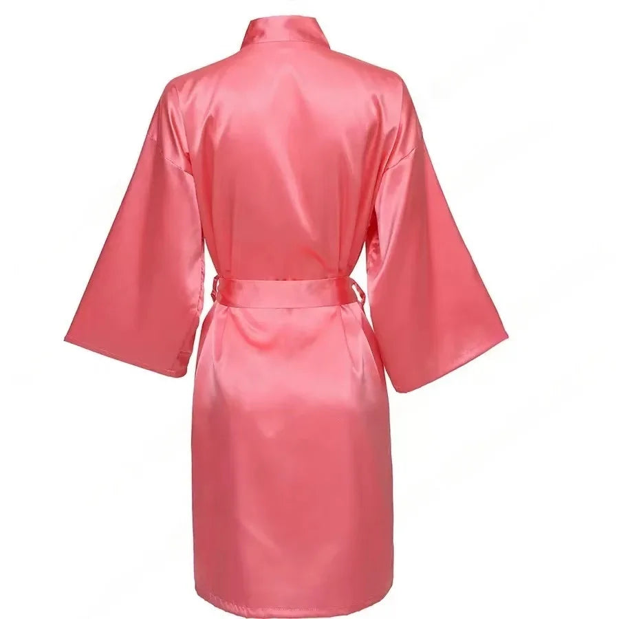 Bridal Satin Custom Bridesmaid Kimono - Personalized Robes